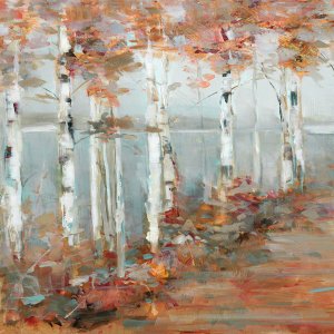 Birch Walk I by Sally Swatland Oil Painting