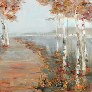 Birch Walk II by Sally Swatland Oil Painting