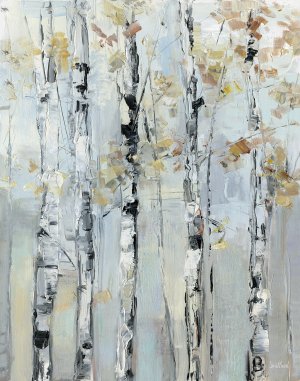 Birchwood Morning II by Sally Swatland Oil Painting
