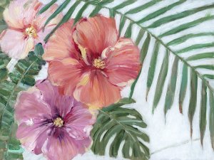 Blooming Hibiscus by Sally Swatland Oil Painting