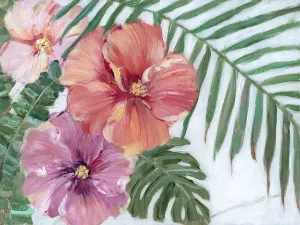Blooming Hibiscus by Sally Swatland Oil Painting
