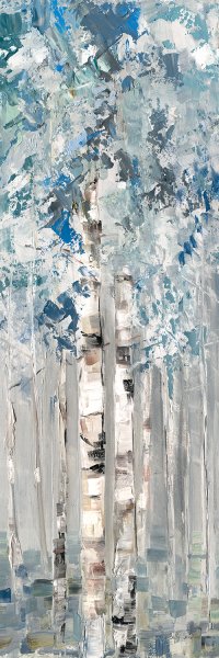 Blue Birch II by Sally Swatland Oil Painting