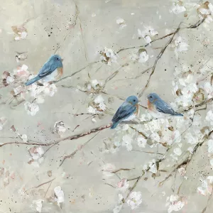 Blue Bird Melody I by Sally Swatland Oil Painting