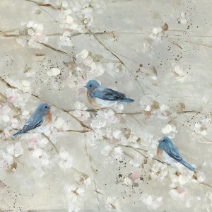 Blue Bird Melody II by Sally Swatland Oil Painting