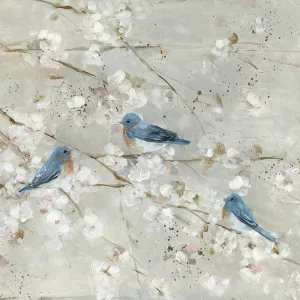 Blue Bird Melody II Oil Painting by Sally Swatland - Bestsellers