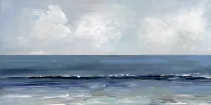 Blue Seas Oil Painting by Sally Swatland - Contemporary