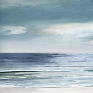 Blue Silver Shore Detail I by Sally Swatland Oil Painting
