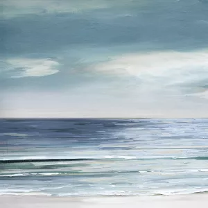 Blue Silver Shore Detail I by Sally Swatland Oil Painting