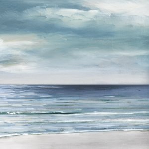 Blue Silver Shore Detail II by Sally Swatland Oil Painting