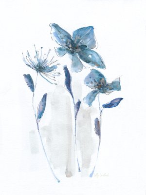 Blue Stems II by Sally Swatland Oil Painting