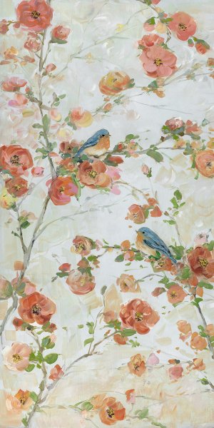 Bluebirds and Blossoms by Sally Swatland Oil Painting