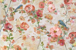 Bluebirds and Blossoms by Sally Swatland Oil Painting