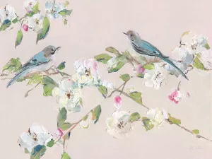 Bluebirds & Blossoms I by Sally Swatland Oil Painting