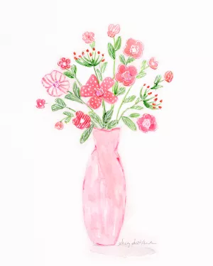 Boho Pinwheel Bouquet I by Sally Swatland Oil Painting