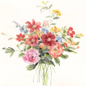 Bunch of Summer Posies II by Sally Swatland Oil Painting
