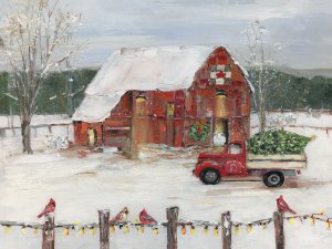 Christmas Farmyard by Sally Swatland Oil Painting