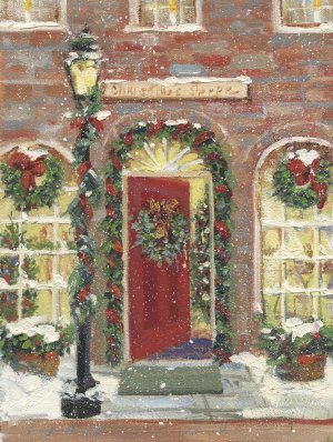 Christmas Shoppe by Sally Swatland Oil Painting