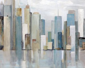 City Reflections by Sally Swatland Oil Painting