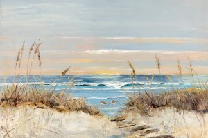 Coastal Boardwalk by Sally Swatland Oil Painting