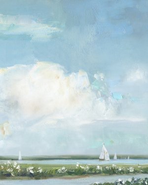 Coastal Clouds II by Sally Swatland Oil Painting