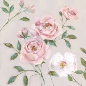 Cottage Sweet Roses II by Sally Swatland Oil Painting