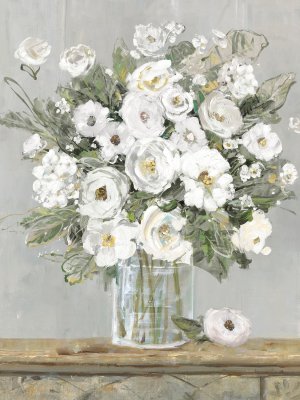 Cottage Whites II by Sally Swatland Oil Painting