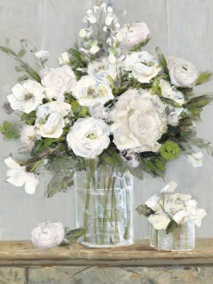 Cottage Whites by Sally Swatland Oil Painting