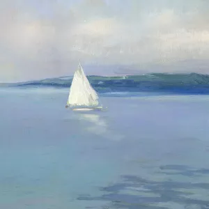 Distant Sail II by Sally Swatland Oil Painting