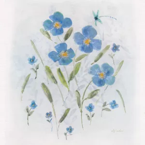 Dragon Fly Garden II by Sally Swatland Oil Painting