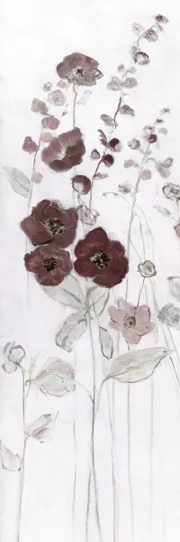 Fields of Burgundy Blush I by Sally Swatland Oil Painting