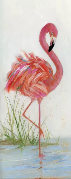 Flamingo I Oil Painting by Sally Swatland - Bestsellers