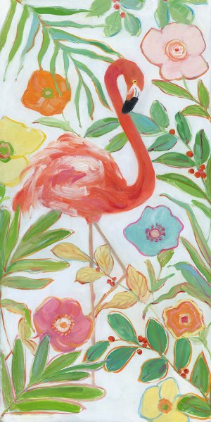 Flamingo Party I by Sally Swatland Oil Painting