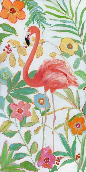 Flamingo Party II by Sally Swatland Oil Painting