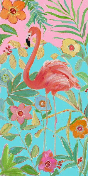 Flamingo Sunset II by Sally Swatland Oil Painting
