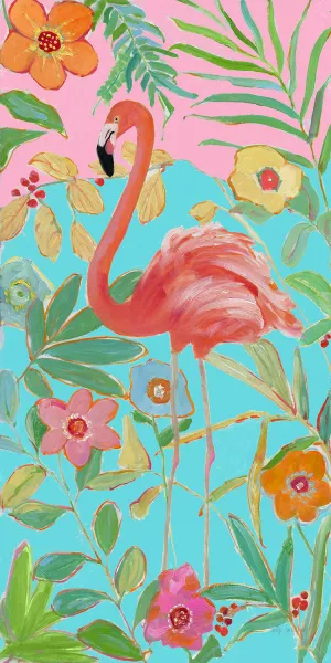 Flamingo Sunset II Oil Painting by Sally Swatland - Contemporary