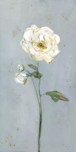 Flower Portrait with Gold I by Sally Swatland Oil Painting