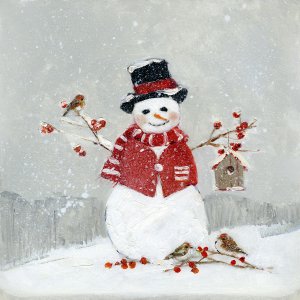 Frosty Friends I by Sally Swatland Oil Painting