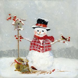 Frosty Friends II by Sally Swatland Oil Painting
