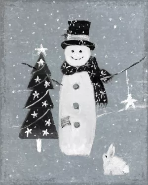 Galvanized Snowman I Oil Painting by Sally Swatland - Bestsellers