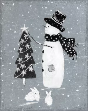 Galvanized Snowman II Oil Painting by Sally Swatland - Bestsellers
