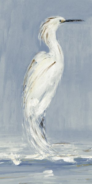 Great White Egret I by Sally Swatland Oil Painting