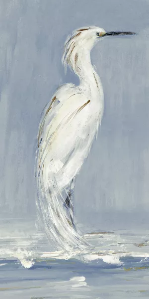 Great White Egret I by Sally Swatland Oil Painting