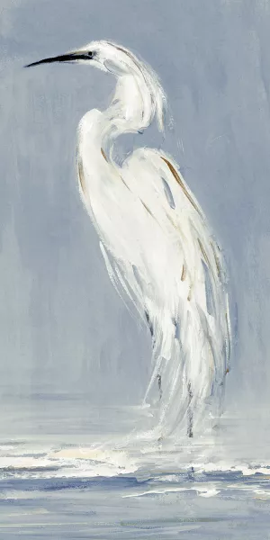 Great White Egret II by Sally Swatland Oil Painting