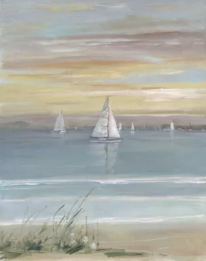 Harbor At Dusk I by Sally Swatland Oil Painting