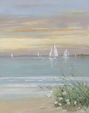 Harbor At Dusk II by Sally Swatland Oil Painting