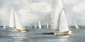 Harbor Regatta by Sally Swatland Oil Painting