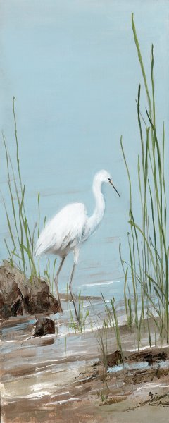 Island Egret I by Sally Swatland Oil Painting