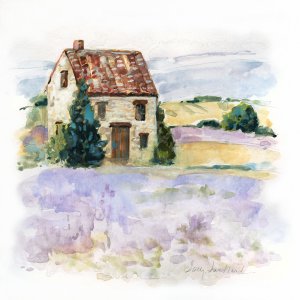 Lavender Country I by Sally Swatland Oil Painting