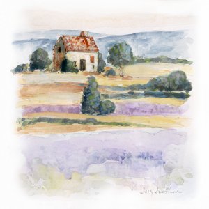 Lavender Country II by Sally Swatland Oil Painting