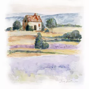 Lavender Country II by Sally Swatland Oil Painting